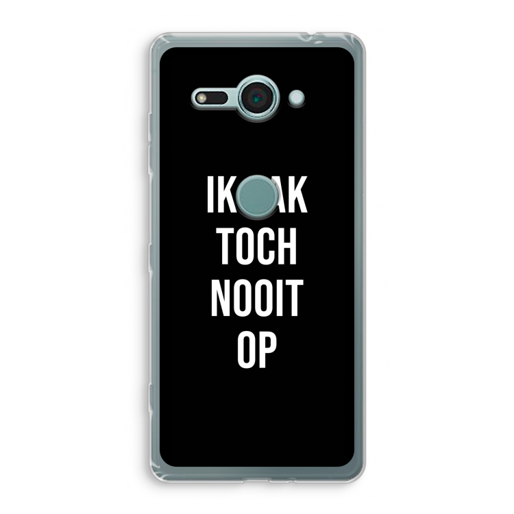 Ik pak nooit op - Zwart: Sony Xperia XZ2 Compact Transparant Hoesje