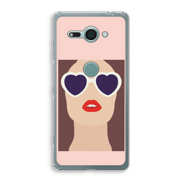 Red lips: Sony Xperia XZ2 Compact Transparant Hoesje