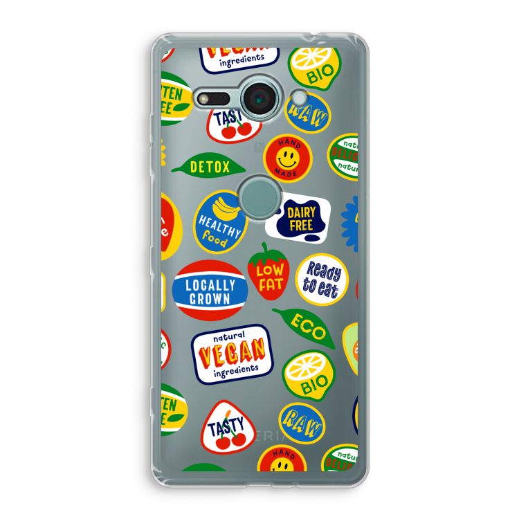 Fruitsticker: Sony Xperia XZ2 Compact Transparant Hoesje