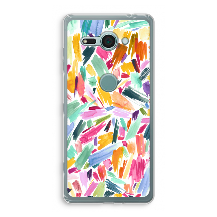 Watercolor Brushstrokes: Sony Xperia XZ2 Compact Transparant Hoesje