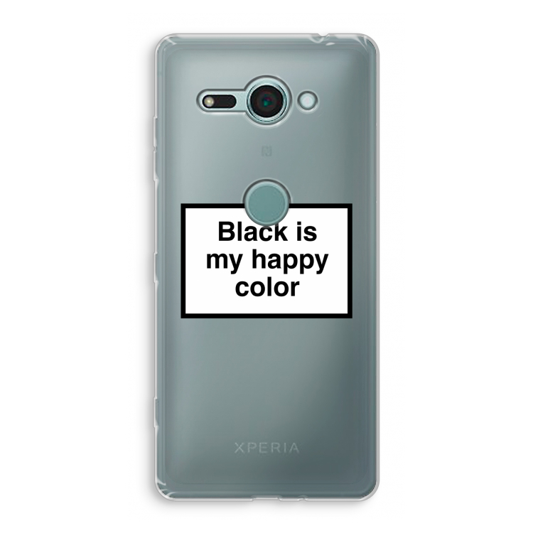 Black is my happy color: Sony Xperia XZ2 Compact Transparant Hoesje