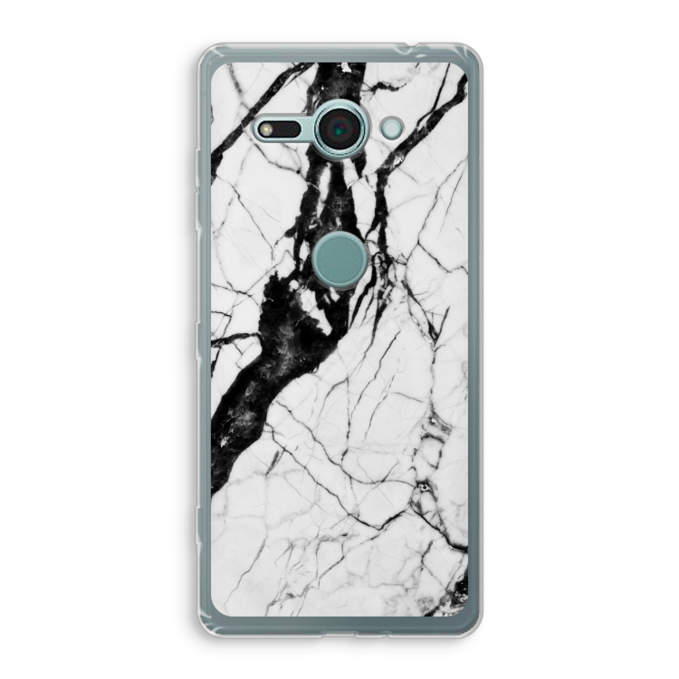 Witte marmer 2: Sony Xperia XZ2 Compact Transparant Hoesje