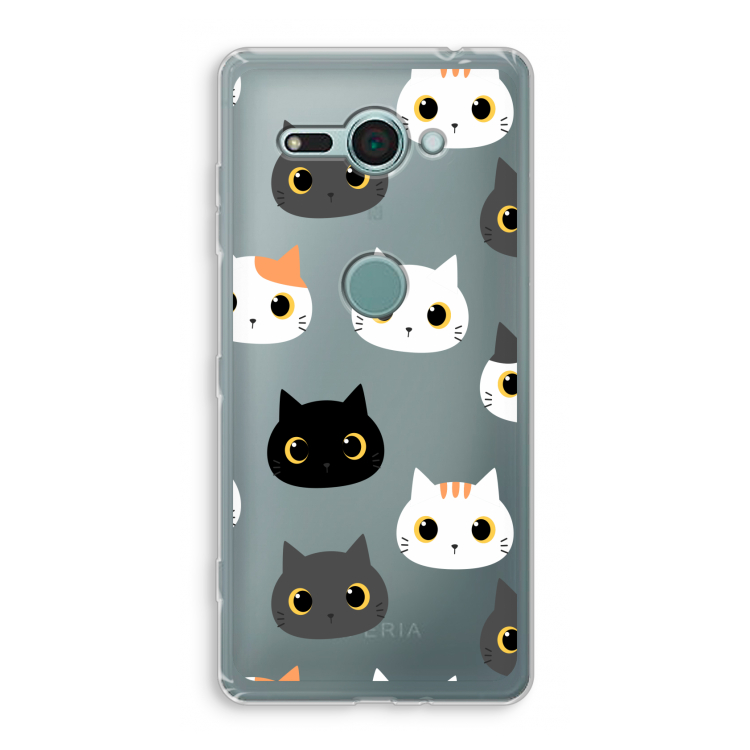Katten: Sony Xperia XZ2 Compact Transparant Hoesje