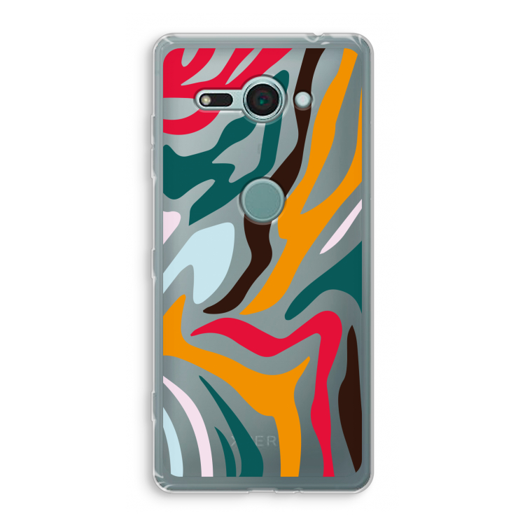 Colored Zebra: Sony Xperia XZ2 Compact Transparant Hoesje