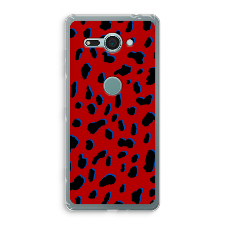 Red Leopard: Sony Xperia XZ2 Compact Transparant Hoesje