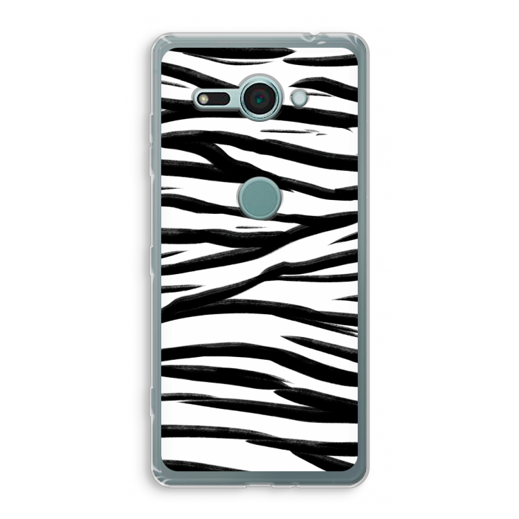 Zebra pattern: Sony Xperia XZ2 Compact Transparant Hoesje