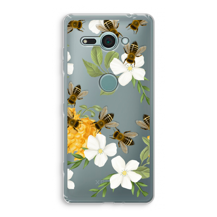 No flowers without bees: Sony Xperia XZ2 Compact Transparant Hoesje