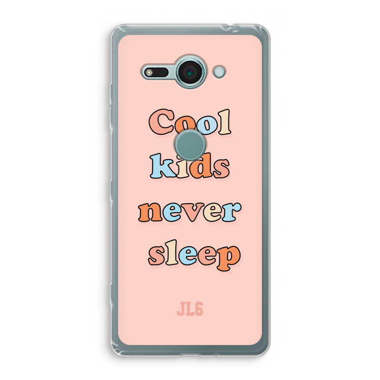Cool Kids Never Sleep: Sony Xperia XZ2 Compact Transparant Hoesje