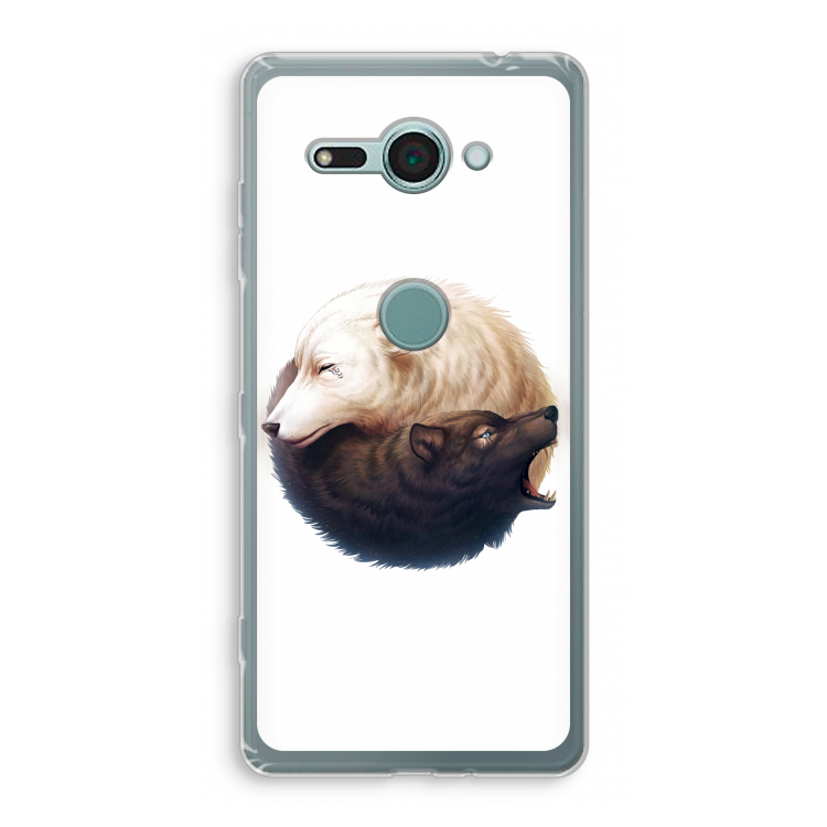 Yin Yang Wolves: Sony Xperia XZ2 Compact Transparant Hoesje
