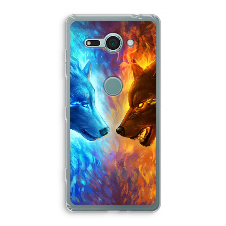Fire & Ice: Sony Xperia XZ2 Compact Transparant Hoesje