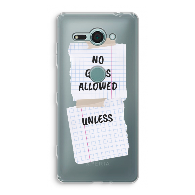 No Girls Allowed Unless: Sony Xperia XZ2 Compact Transparant Hoesje