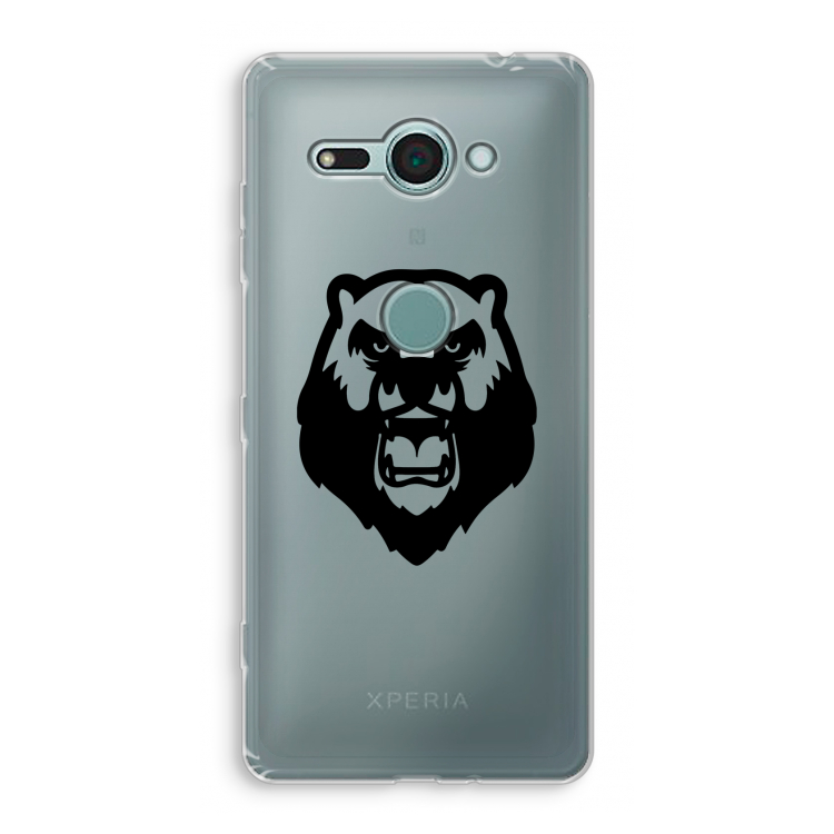 Angry Bear (black): Sony Xperia XZ2 Compact Transparant Hoesje