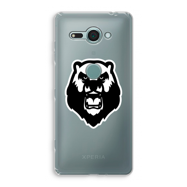 Angry Bear (white): Sony Xperia XZ2 Compact Transparant Hoesje