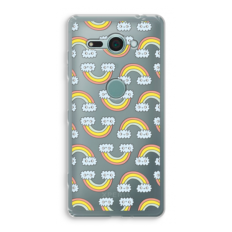 Regenboog: Sony Xperia XZ2 Compact Transparant Hoesje