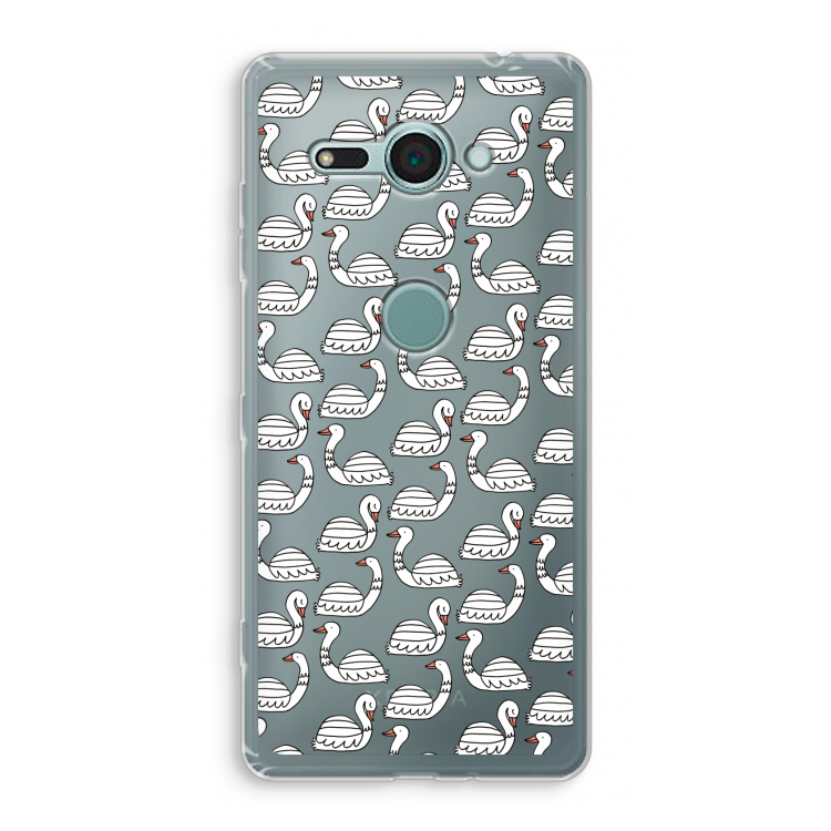 Zwanen: Sony Xperia XZ2 Compact Transparant Hoesje