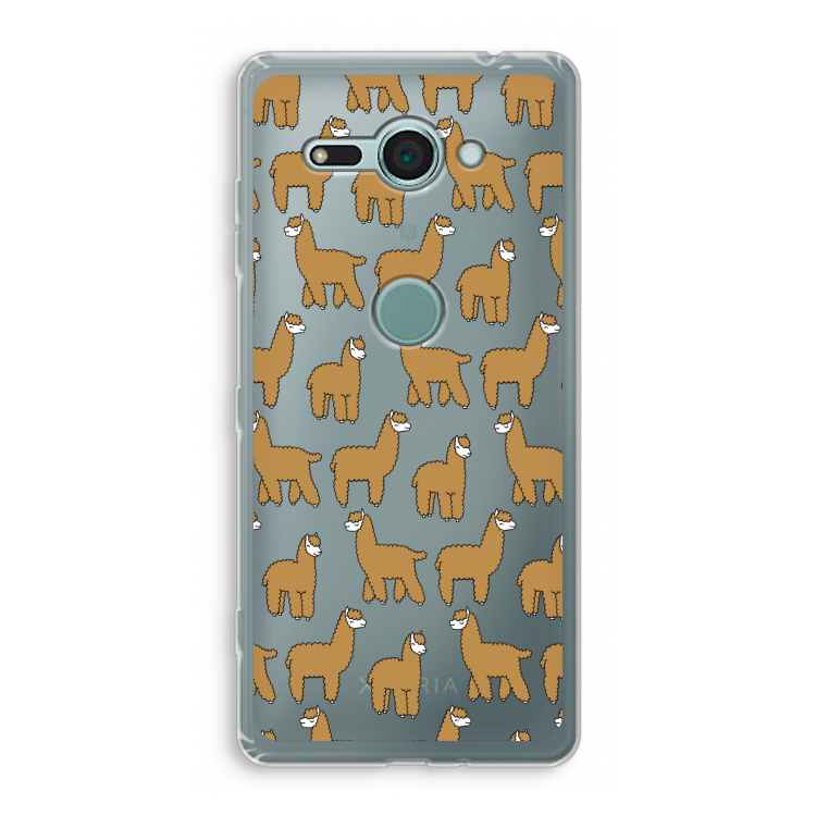 Alpacas: Sony Xperia XZ2 Compact Transparant Hoesje