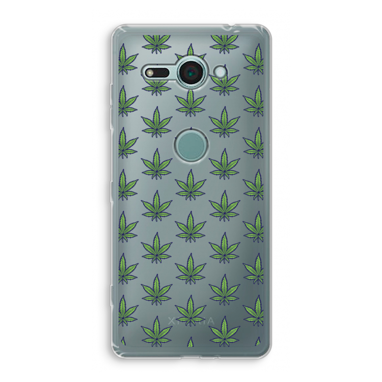 Weed: Sony Xperia XZ2 Compact Transparant Hoesje