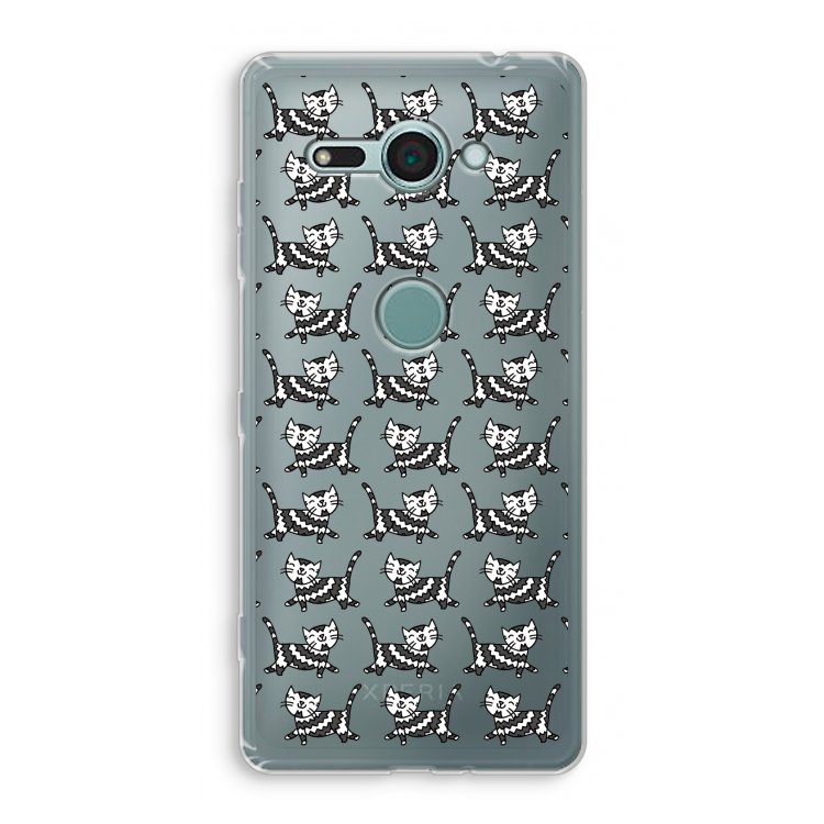 Zwarte poes: Sony Xperia XZ2 Compact Transparant Hoesje