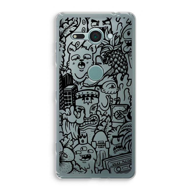 Vexx Black Mixtape: Sony Xperia XZ2 Compact Transparant Hoesje