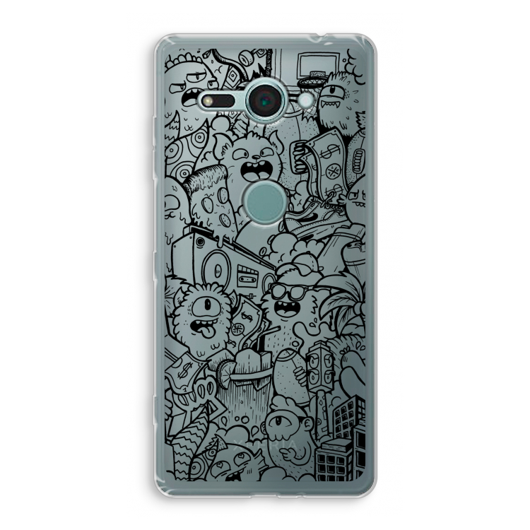 Vexx Black City : Sony Xperia XZ2 Compact Transparant Hoesje