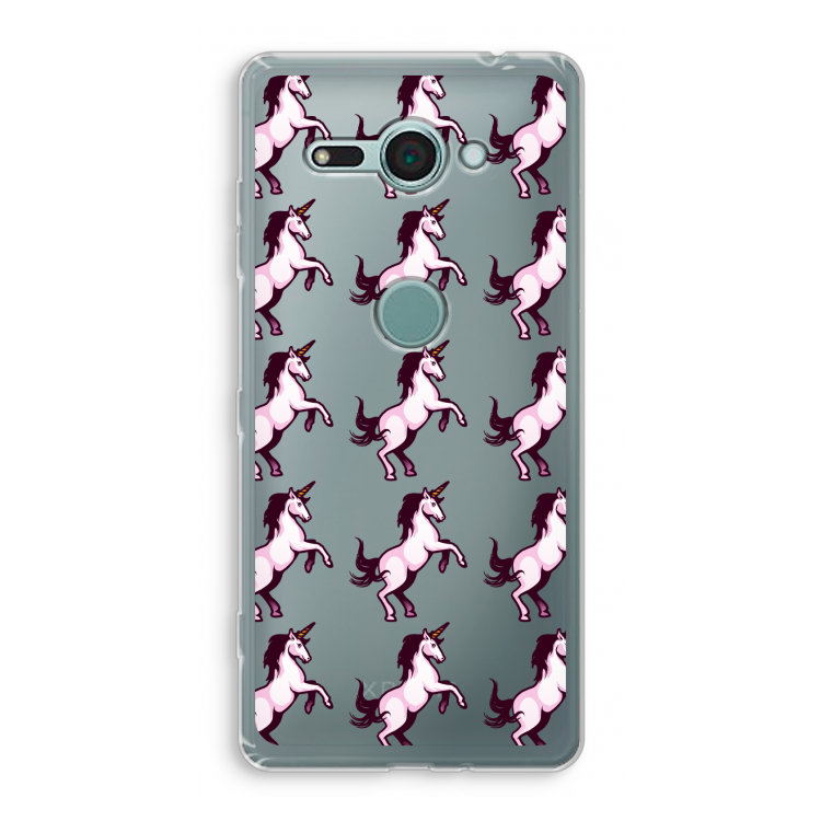 Musketon Unicorn: Sony Xperia XZ2 Compact Transparant Hoesje