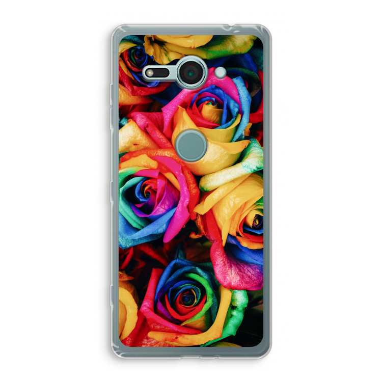 Neon bloemen: Sony Xperia XZ2 Compact Transparant Hoesje