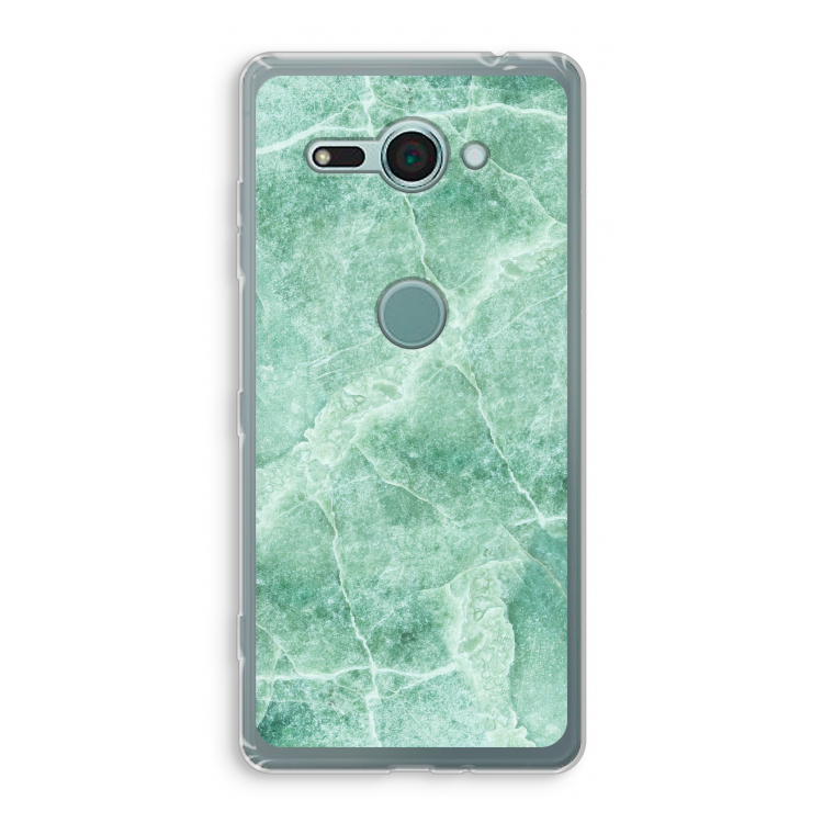Groen marmer: Sony Xperia XZ2 Compact Transparant Hoesje