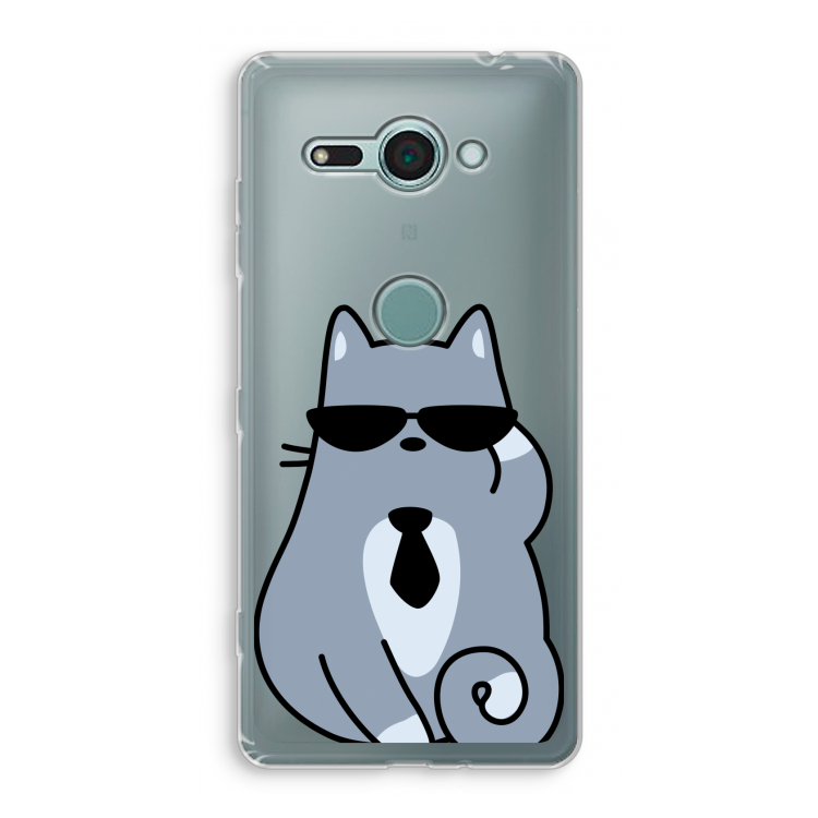 Cool cat: Sony Xperia XZ2 Compact Transparant Hoesje