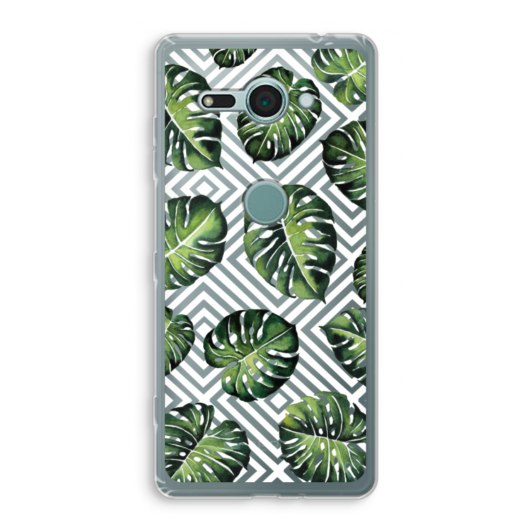Geometrische jungle: Sony Xperia XZ2 Compact Transparant Hoesje