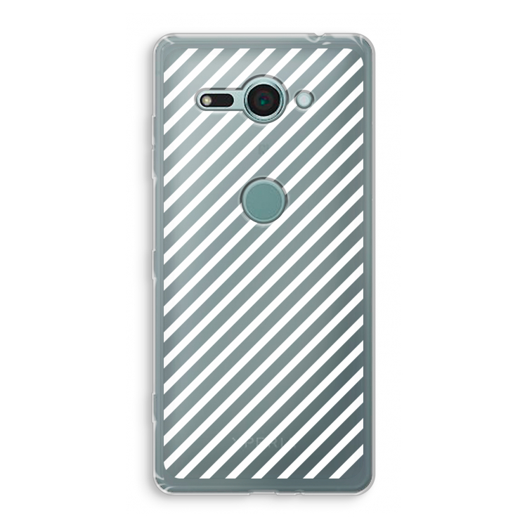 Strepen zwart-wit: Sony Xperia XZ2 Compact Transparant Hoesje