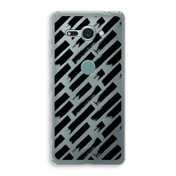 Zwarte vegen: Sony Xperia XZ2 Compact Transparant Hoesje