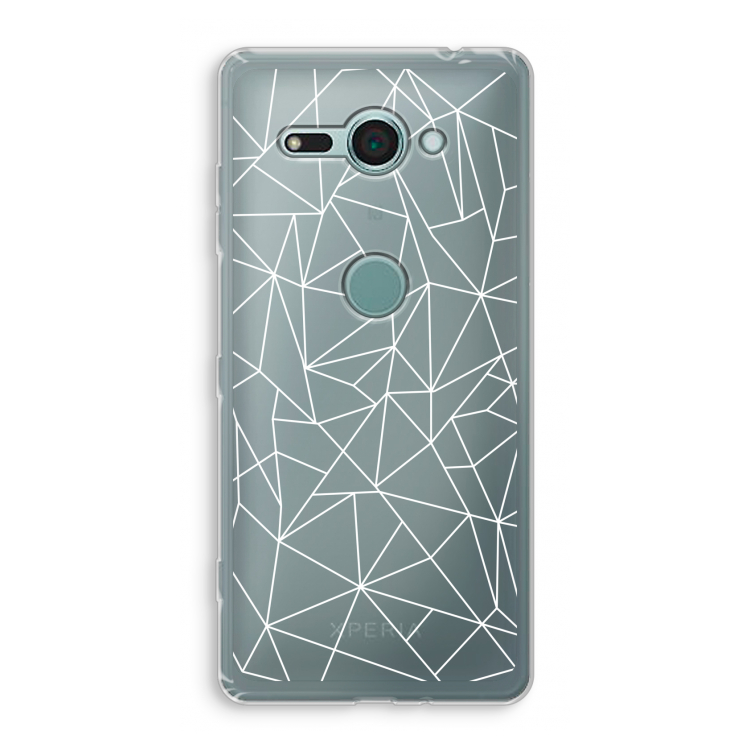 Geometrische lijnen wit: Sony Xperia XZ2 Compact Transparant Hoesje