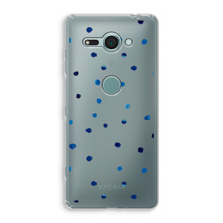Blauwe stippen: Sony Xperia XZ2 Compact Transparant Hoesje