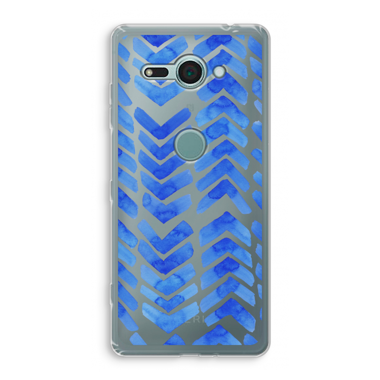 Blauwe pijlen: Sony Xperia XZ2 Compact Transparant Hoesje