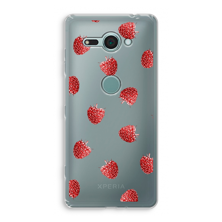 Framboosjes: Sony Xperia XZ2 Compact Transparant Hoesje