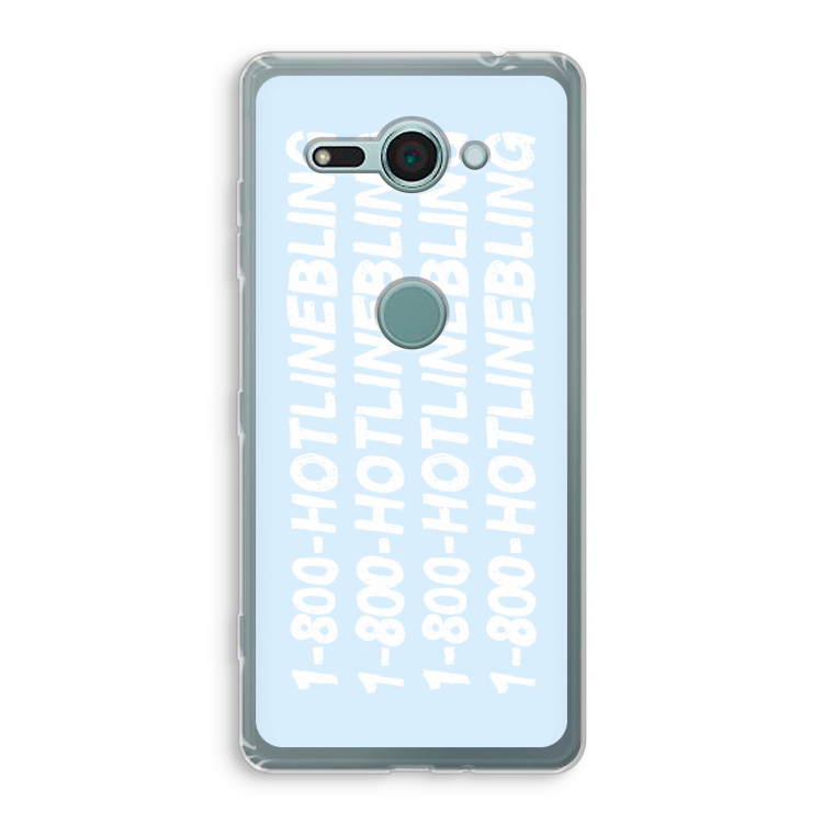 Hotline bling blue: Sony Xperia XZ2 Compact Transparant Hoesje
