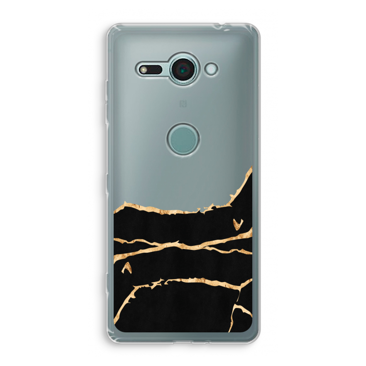 Gouden marmer: Sony Xperia XZ2 Compact Transparant Hoesje