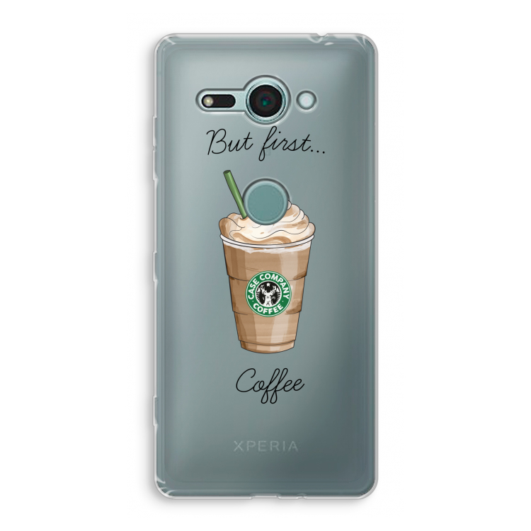 But first coffee: Sony Xperia XZ2 Compact Transparant Hoesje