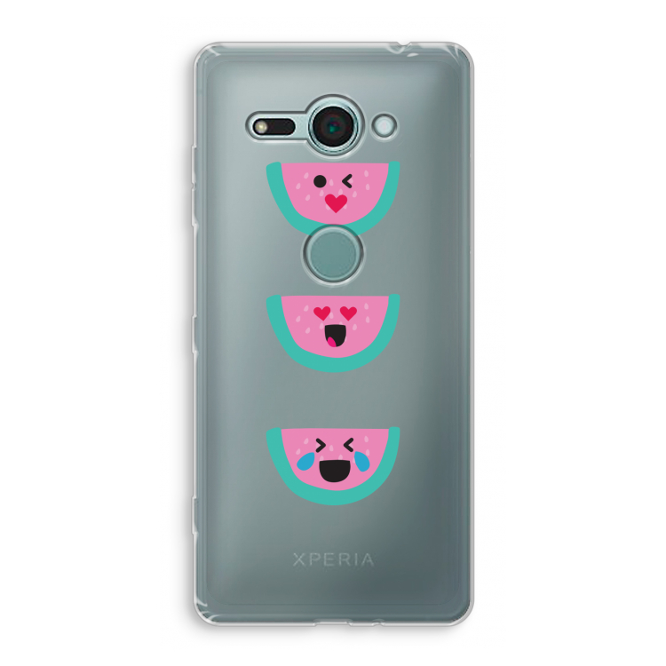 Smiley watermeloen: Sony Xperia XZ2 Compact Transparant Hoesje