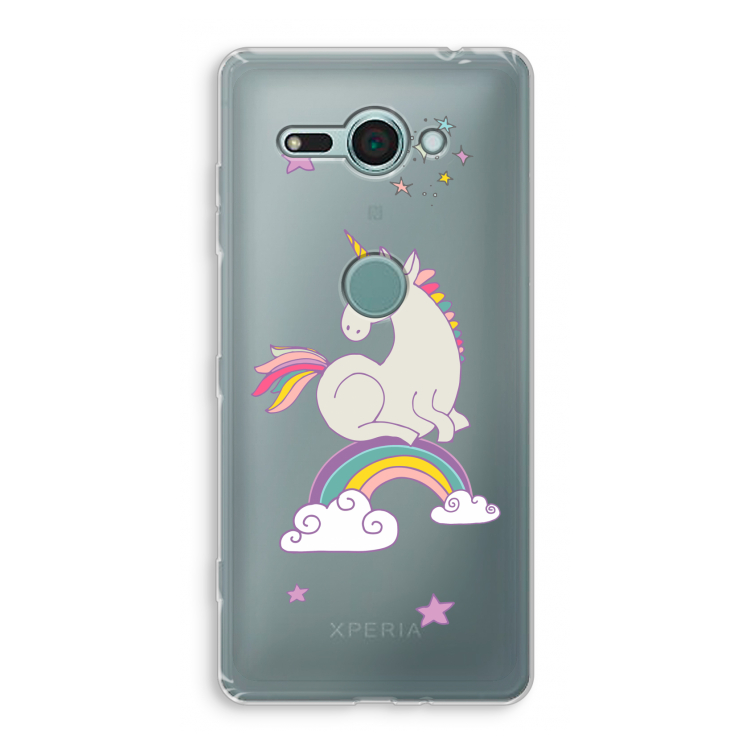 Regenboog eenhoorn: Sony Xperia XZ2 Compact Transparant Hoesje