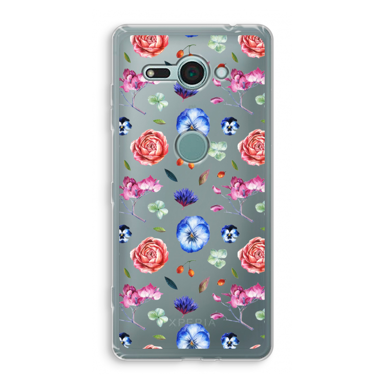 Bloemetjes: Sony Xperia XZ2 Compact Transparant Hoesje