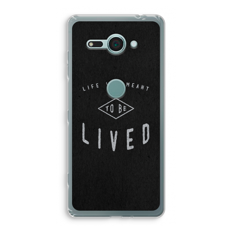 To be lived: Sony Xperia XZ2 Compact Transparant Hoesje