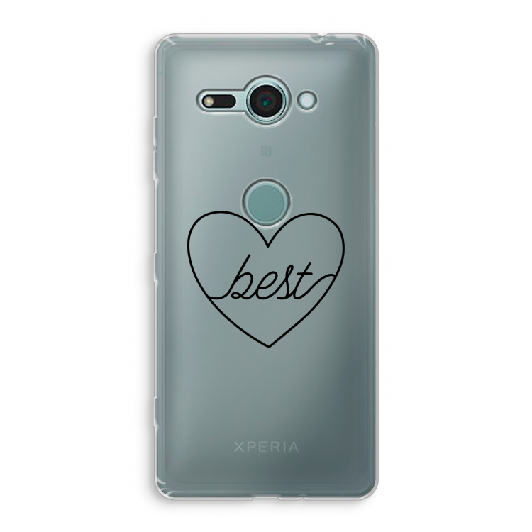 Best heart black: Sony Xperia XZ2 Compact Transparant Hoesje