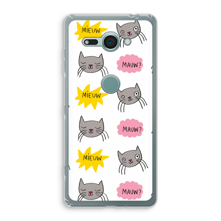 Meow: Sony Xperia XZ2 Compact Transparant Hoesje