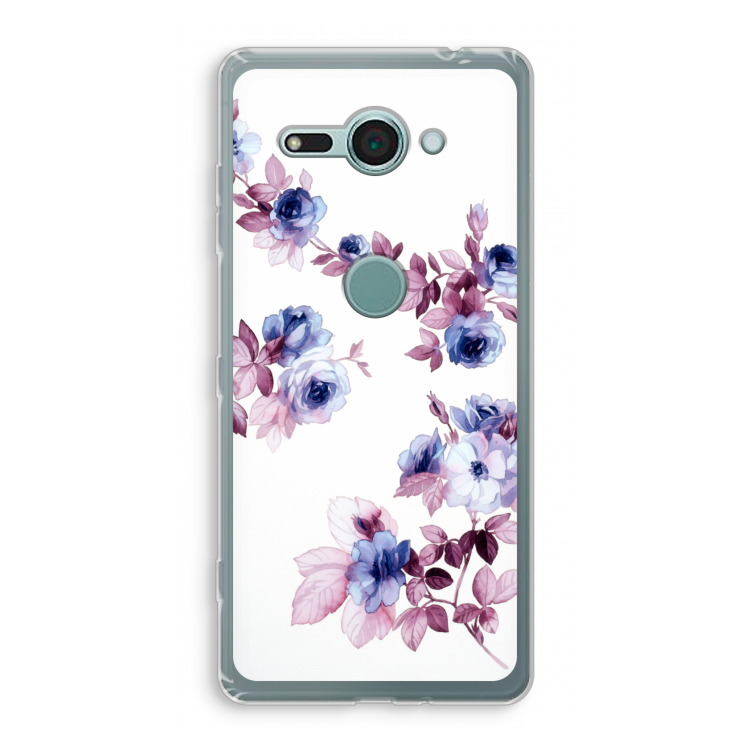 Waterverf bloemen: Sony Xperia XZ2 Compact Transparant Hoesje