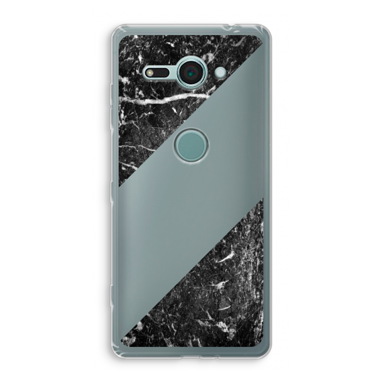 Zwart marmer: Sony Xperia XZ2 Compact Transparant Hoesje