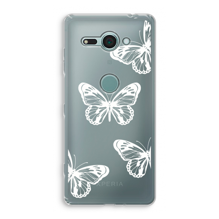 White butterfly: Sony Xperia XZ2 Compact Transparant Hoesje