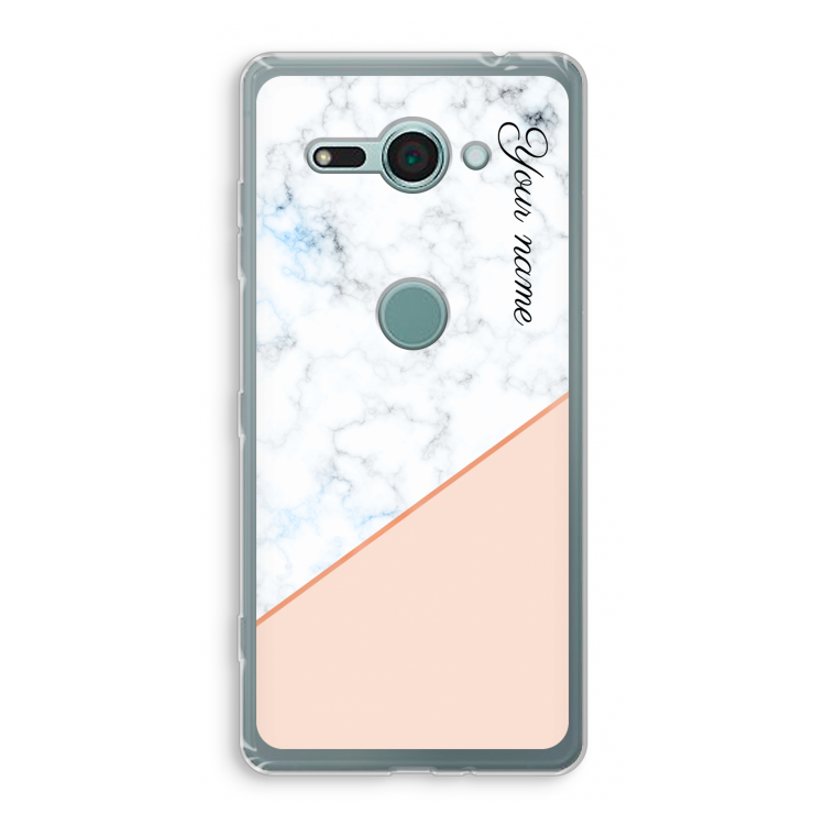 Marmer in stijl: Sony Xperia XZ2 Compact Transparant Hoesje