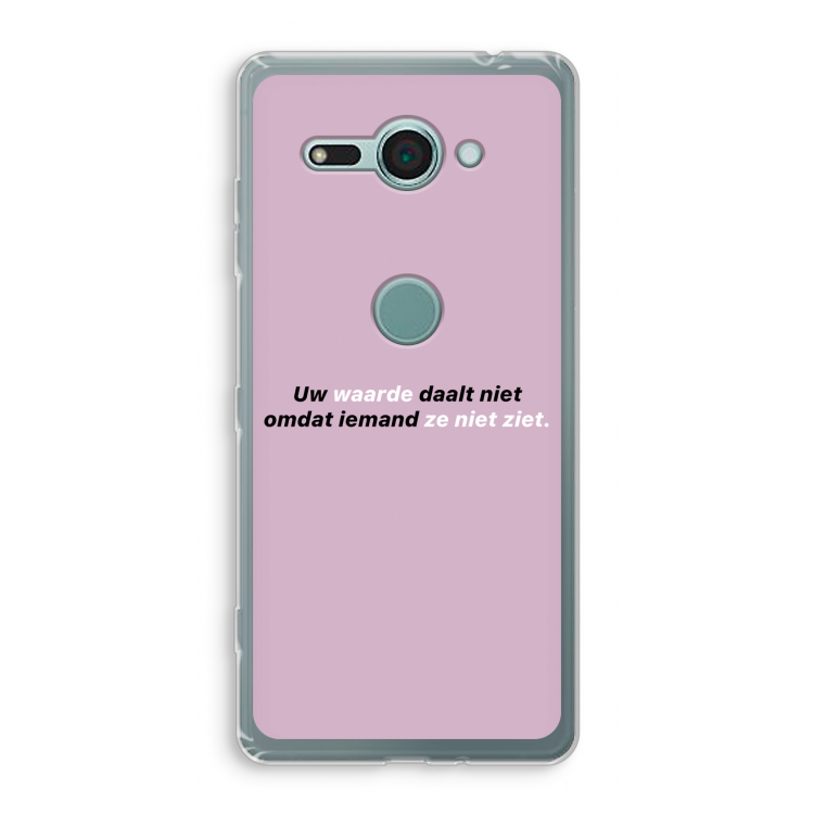 uw waarde daalt niet: Sony Xperia XZ2 Compact Transparant Hoesje