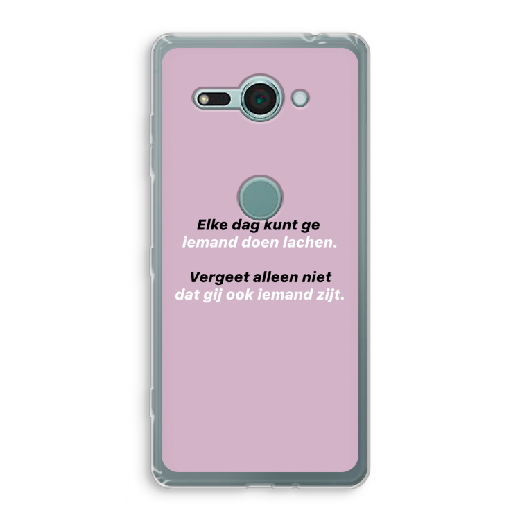 gij zijt ook iemand: Sony Xperia XZ2 Compact Transparant Hoesje